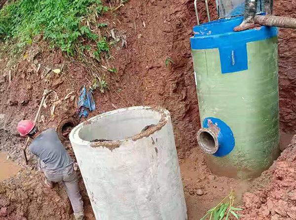 赣州一体化提升泵安装现场
